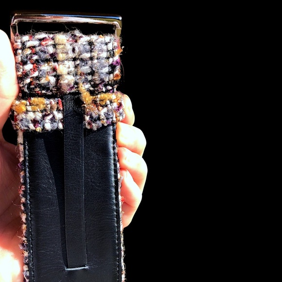 Chanel Vintage Multi-color Wide Width Tweed Belt - Picture 2 of 16